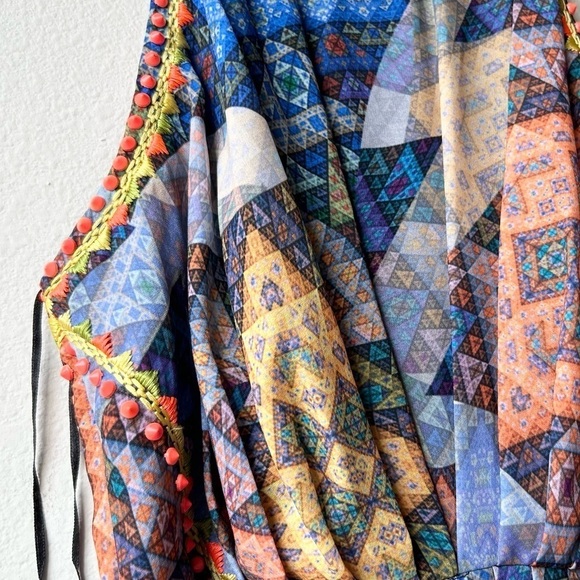 Anthropologie Ranna Gill Condesa Maxi Size M Geometric Studded Embroidered - Picture 8 of 16